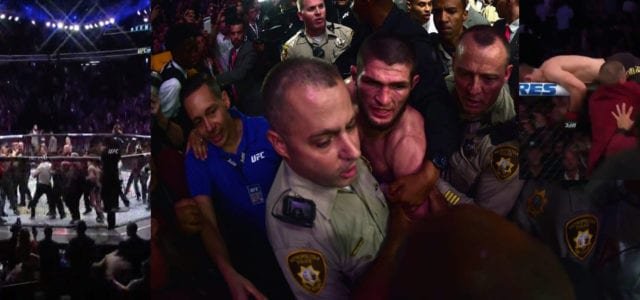 UFC 229 termina en una lamentable bronca provocada por Khabib