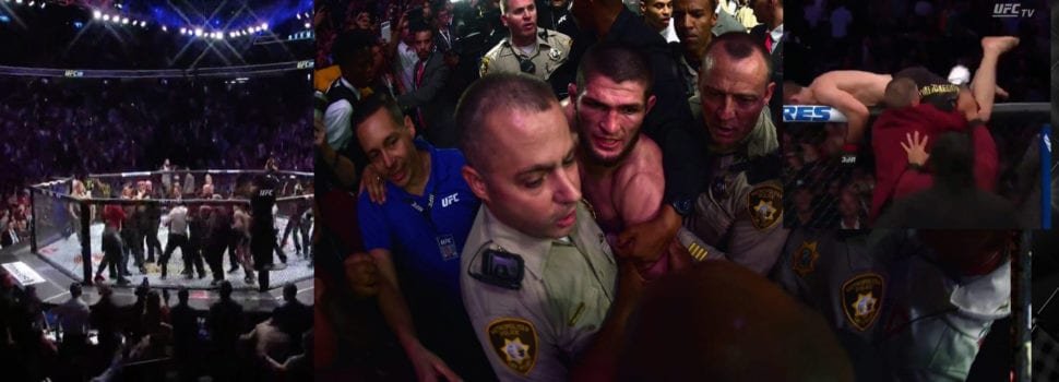 UFC 229 termina en una lamentable bronca provocada por Khabib