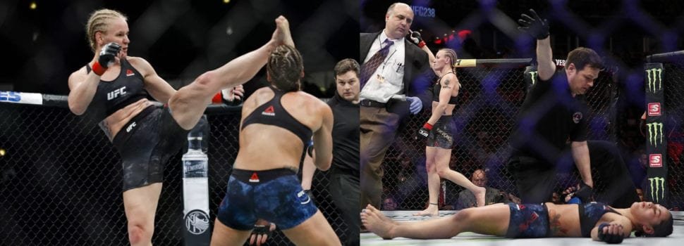 Video: La espectacular patada de Valentina Shevchenko en UFC 238