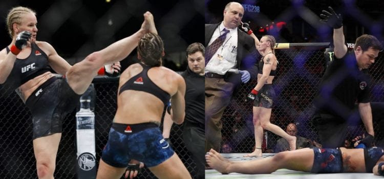 Video: La espectacular patada de Valentina Shevchenko en UFC 238