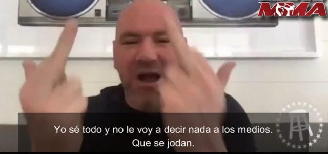 Video: Dana a medios: “Me vale una mierd4 qué piensen sobre UFC 249”