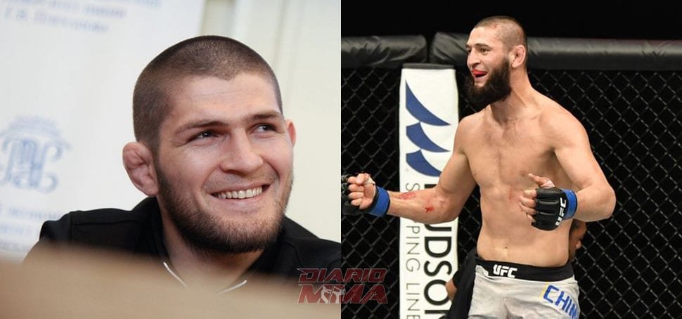 Khabib Nurmagomedov ve a Khamzat Chimaev como contendiente